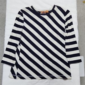 Tory Burch Diagonal Stiped Sweater
